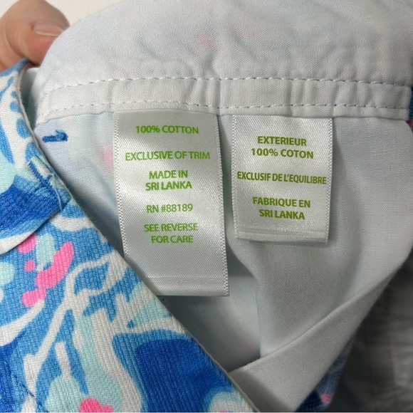 Lilly Pulitzer Callahan Shorts Women’s 00 Into The Deep Blue Pink Coastal Preppy - Picture 10 of 11
